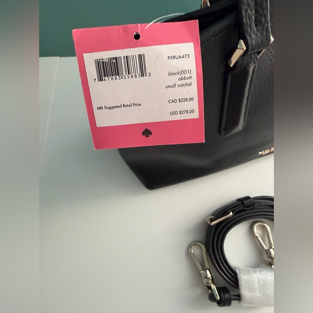 Kate Spade Small Black Pebbled Leather Abbott Satchel - Picture 5 of 9